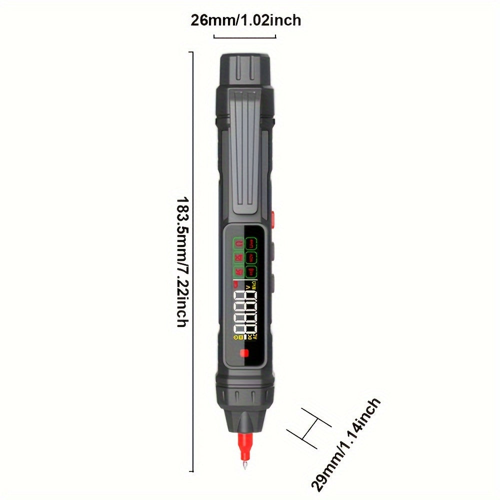 ZLLJMETER Digital Pen Multimeter: Auto Range, Non-Contact Voltage & Resistance Testing, High Precision (0.1), Battery Powered, Plastic, for Industrial Measurements, Battery Not Included.