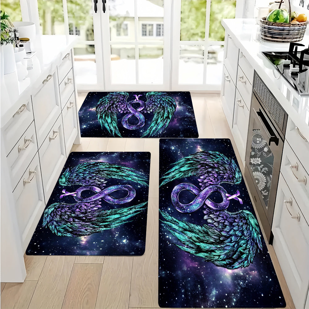 Non-Slip Kitchen Mat with Vibrant Dragon Design - Ideal for Gaming Rooms, Living Rooms, Bedrooms, Bathroom Sinks, Laundry Spaces, and Kitchen Floors. Made of Machine Washable Polyester.