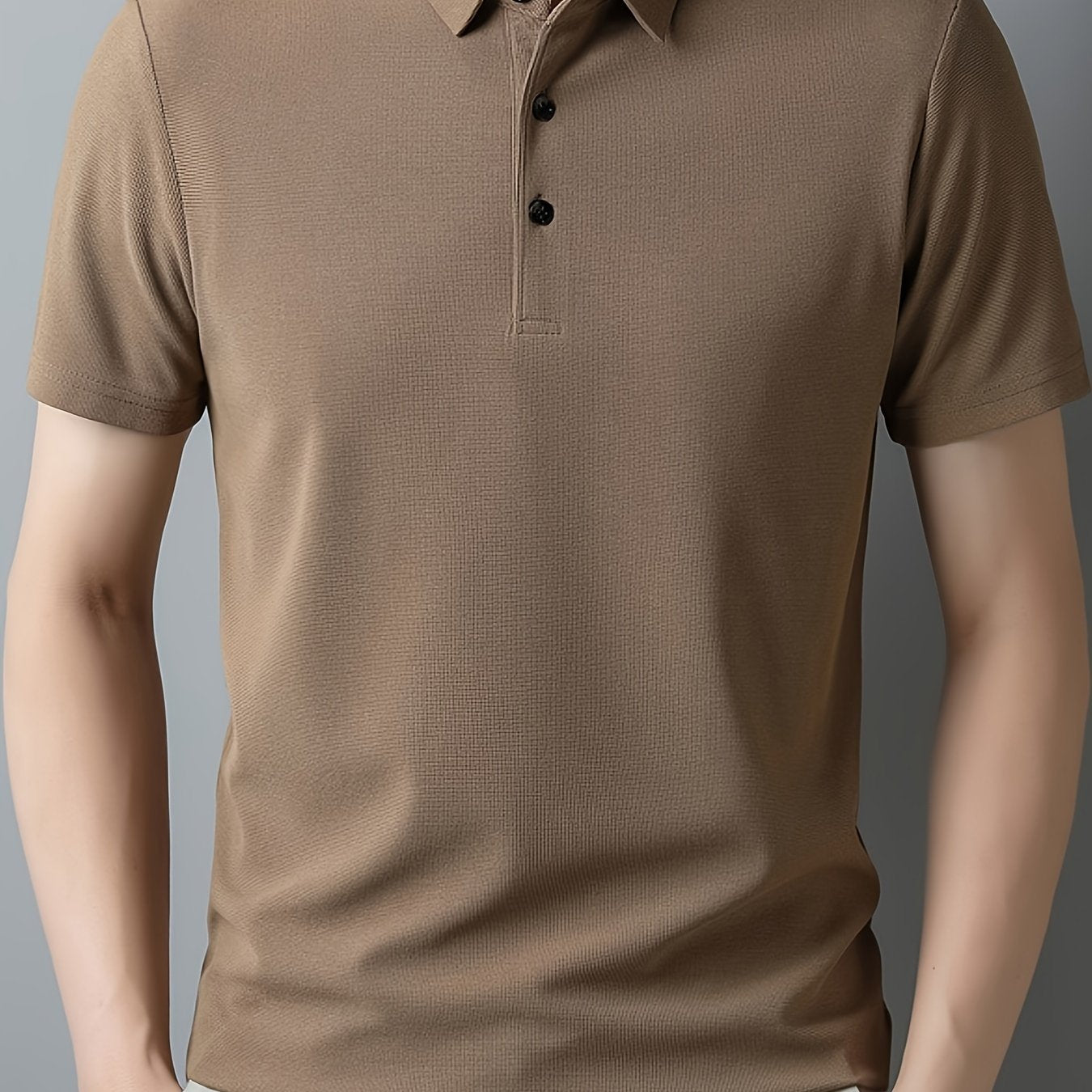 Men's Short Sleeve Henley Shirt for Summer Golf and Outdoor Activities, Casual and Comfortable Sports Top