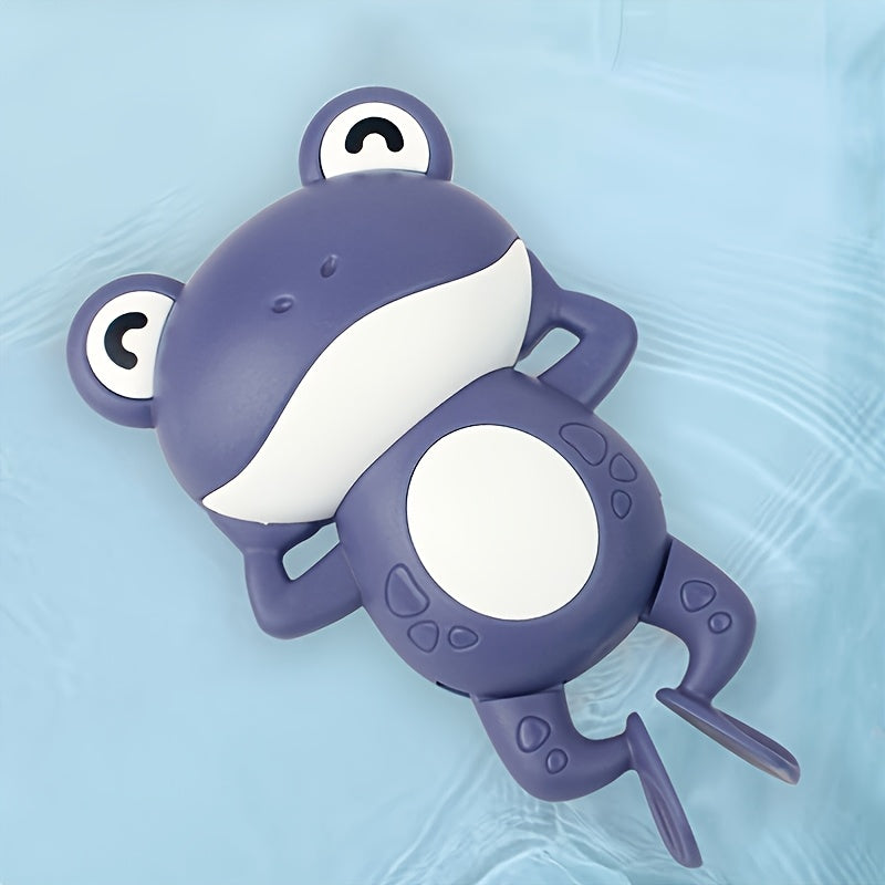 Frog swimming bath toy for youngsters playing in the water.