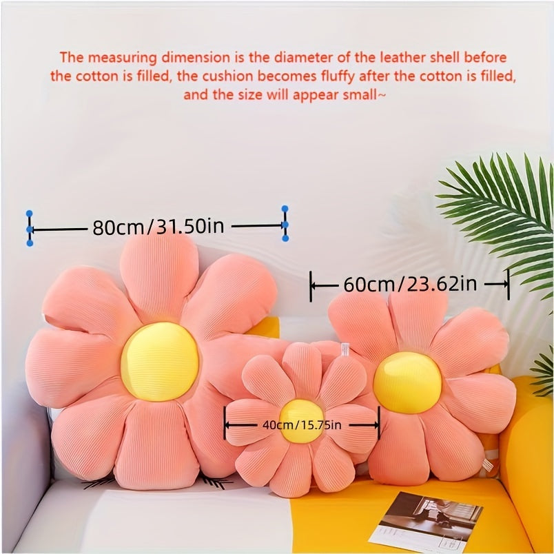 Soft and cozy flower-patterned pillow cushion for bedroom, dorm room, and home decor.