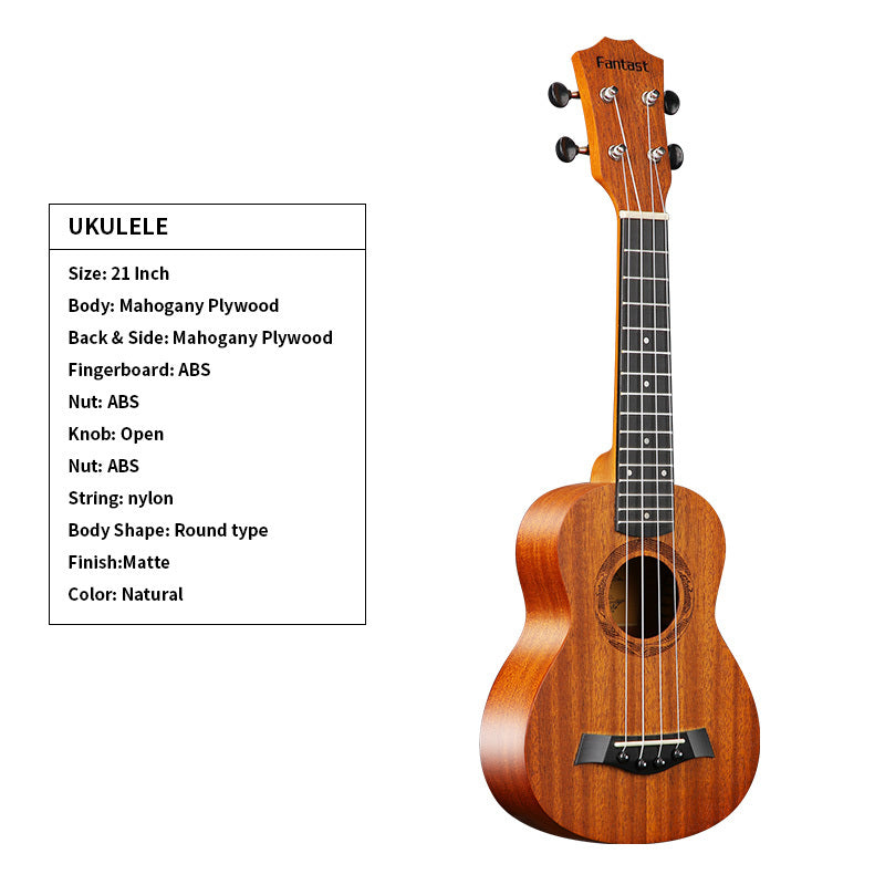 21/26 Inch Whole Mahogany/Spruce-Mahogany Soprano Ukulele Guitar, Musical Gifts, Hawaiian Mini Guitar, Eid Al-Adha Mubarak