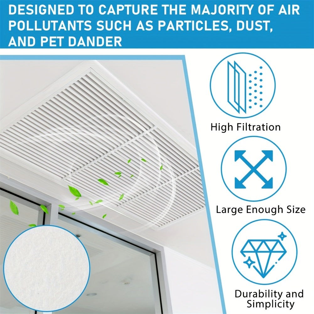 Upgrade your ventilation system with our premium electrostatic filter material. Perfect for AC vents, HVAC units, purifiers, and fan filters, this high-efficiency PVC static cling air filter sheet enhances indoor air quality. Versatile and efficient, it