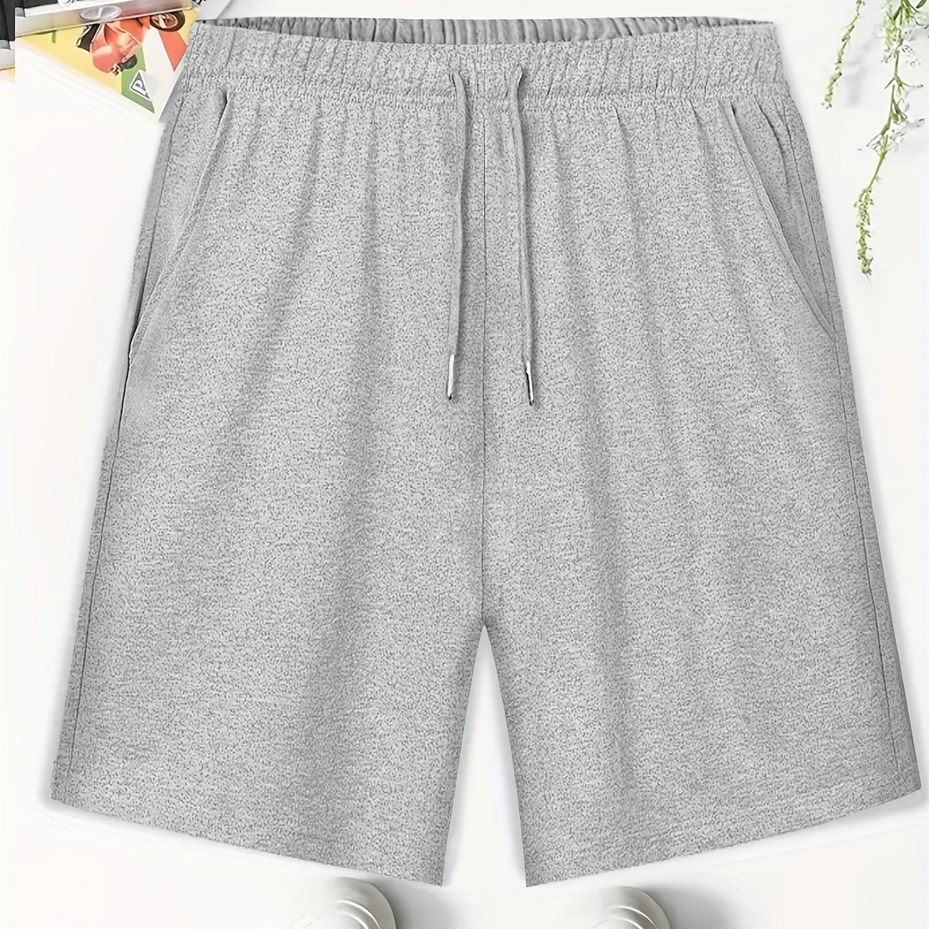 Large Knit Shorts in Solid Color