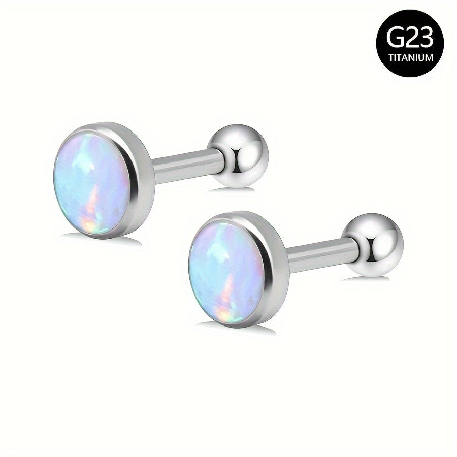 Upgrade your accessories with the SENLANSP 2-piece G23 Titanium Opal Stud Earrings designed for women. Enjoy the hypoallergenic properties, ideal for everyday use and special occasions. Get your hands on the stylish SENLANSP set now!