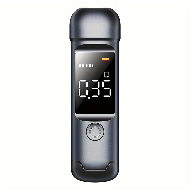 Compact Digital Breathalyzer with LCD Display, Accurate and Sensitive, Rechargeable via Type-C, Ideal for Personal Use.