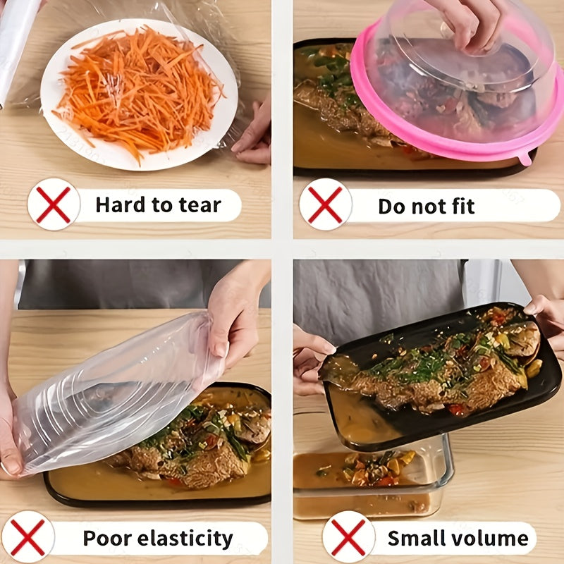 Cover your leftovers with 100/400 disposable elastic food covers to keep them fresh and safe.