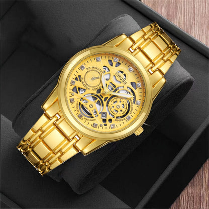 Men's Authentic Fashion Watches featuring Handsome Hollow Set Design in Classic Style