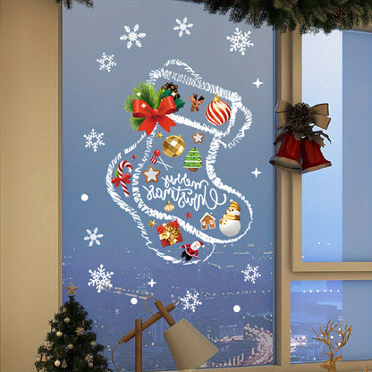 Get into the Holiday Spirit with Christmas Window Clings - Beautiful Festive Decorations for Home & Shop Windows, Easy Self-Adhesive PVC Stickers, 5mil Thick