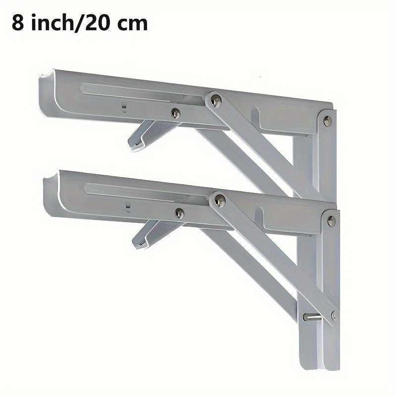 1pc Heavy Duty Folding Shelf Brackets for Bench Table - Wall Mounted with Screws