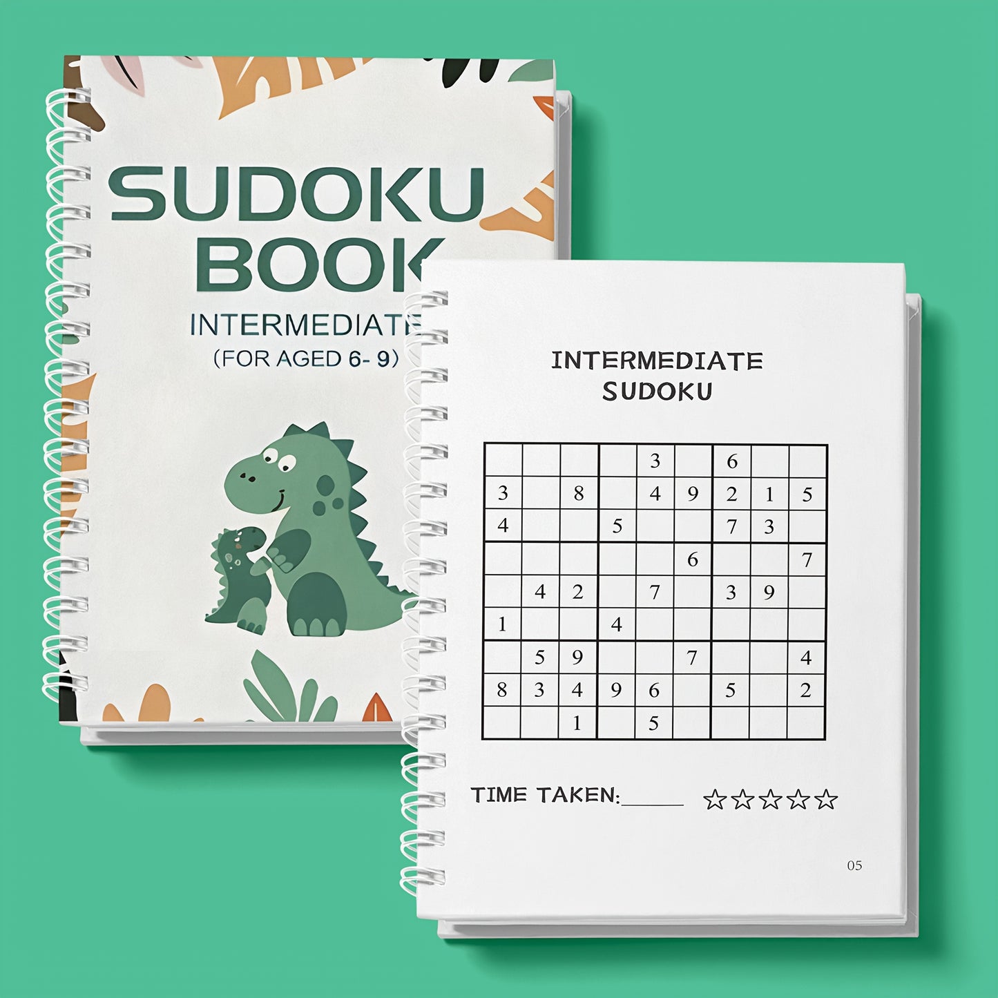 Sudoku book for ages 6-9, intermediate level brain teasers in English by Zhidian International (USA) LLC, 2024 edition