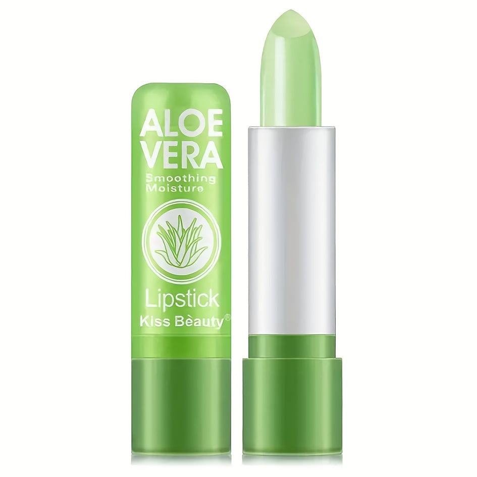 Aloe Vera Color-Changing Lipstick in Berry, Pink, and Red - Moisturizing, Long-Lasting, Non-Fading