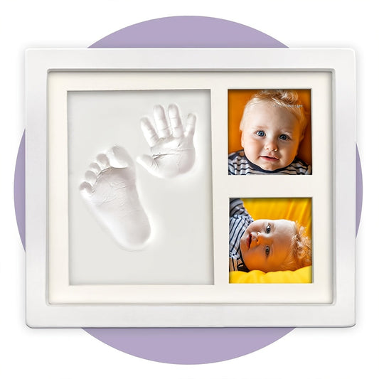 Wooden Single Photo Holder - Frame for Cherished Hand & Footprints, Perfect for Preserving First Memories