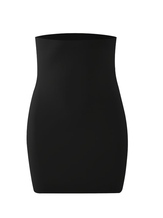 High-waist shapewear half slips for seamless tummy control under dresses.