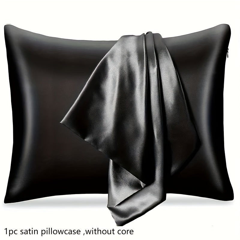 Upgrade your bedroom and sofa with this high-quality solid color satin pillowcase, designed to protect your hair and skin. Soft, breathable, and luxurious, this pillowcase will add a touch of elegance to your home décor. (Pillow not included)