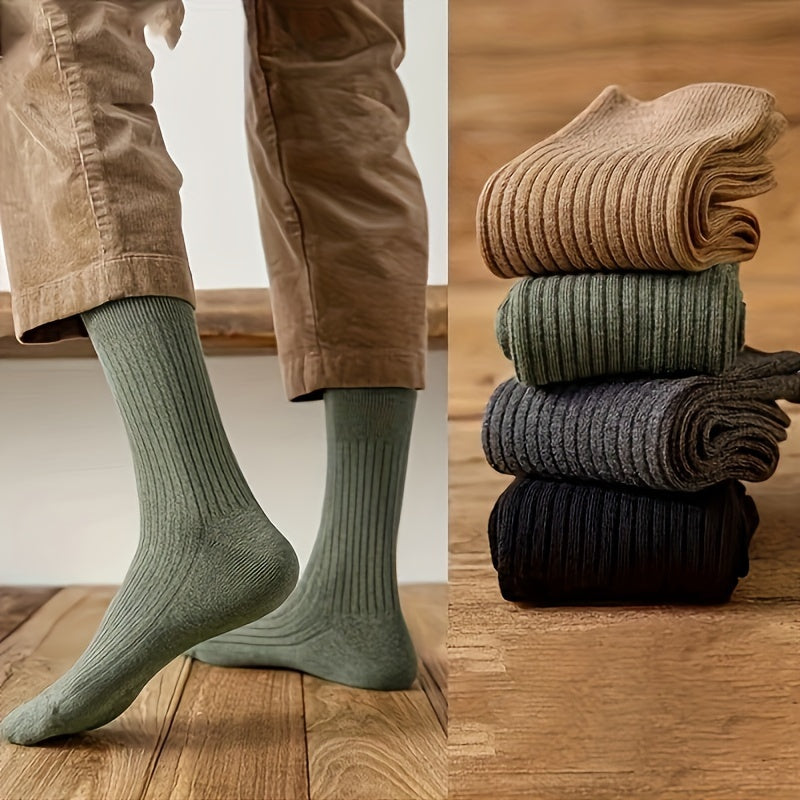 7 pairs of breathable men's long socks for all seasons