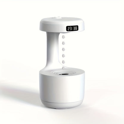 Enhance your home's air quality and mood with the Anti-Gravity Humidifier featuring a clock, night light, and ornament.