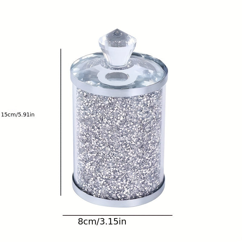 One piece Crystal Diamond Storage Jar made from Borosilicate Glass - perfect for storing tea.