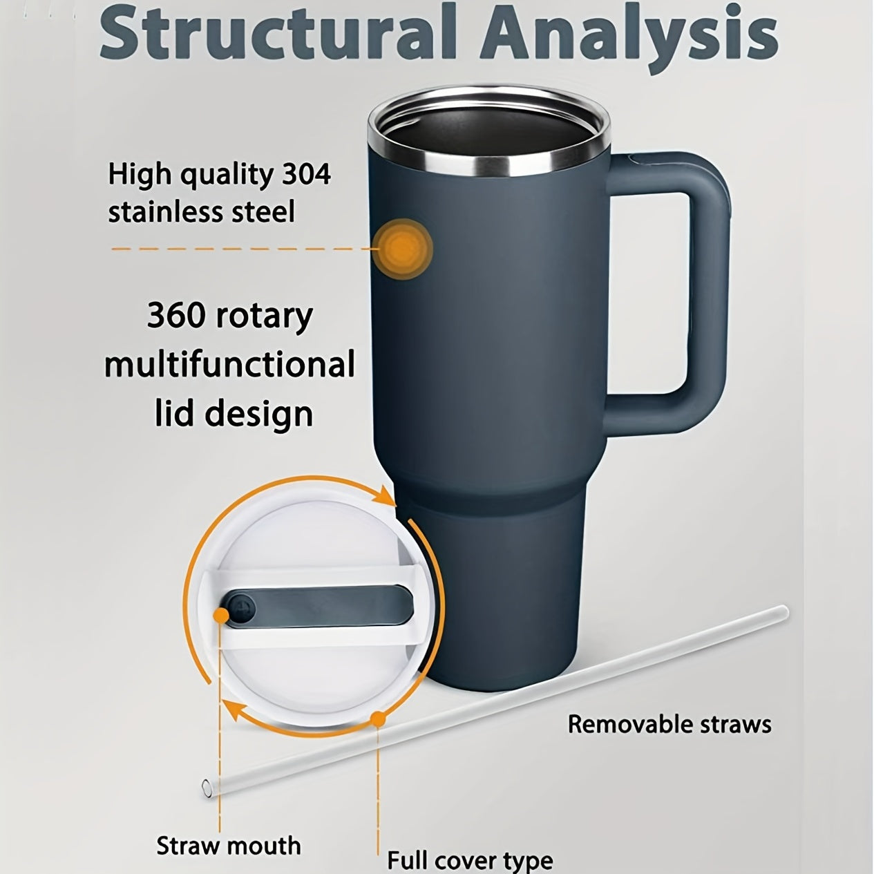 Katta zanglamas po'latdan yasalgan vakuumli tumbler, qalam bilan, lagerda, maktabda va sportda foydalanish uchun ideal - ijodiy va portativ.