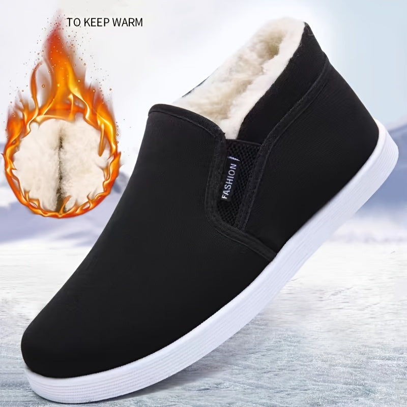 New 2025 plush high-top shoes for men and women with anti-slip design. Suitable for outdoor and daily wear, easy to wear.