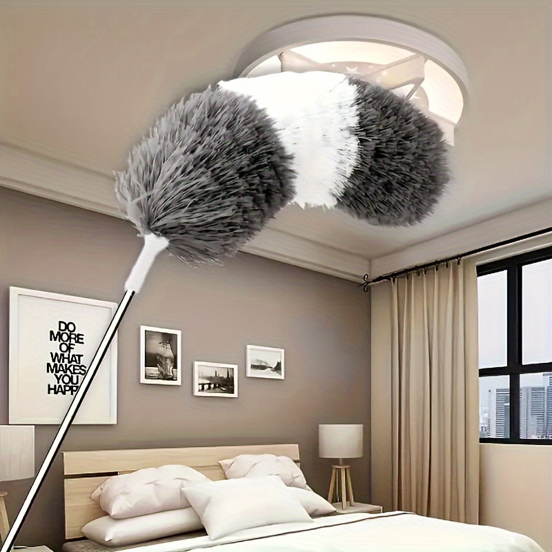 Flexible Electrostatic Duster with Adjustable Head - Eco-Friendly and Easy to Clean for Hard-to-Reach Areas, Household Items, and Vehicles - Battery-Free Technology