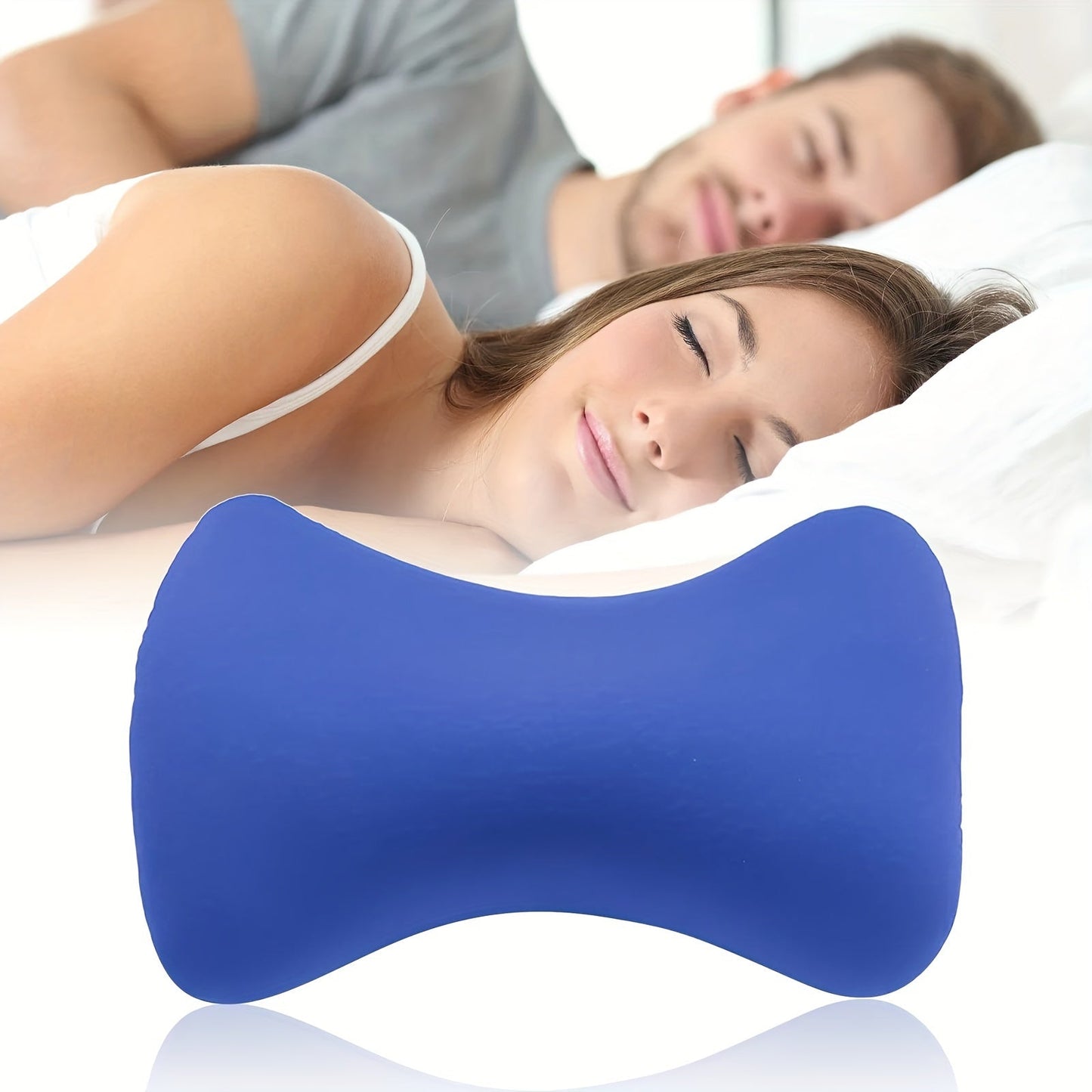 Mini Cushion Microbead Back Sofa Pillow in Bone Shape Roll for Cozy Throw Pillow. Perfect for Travel, Home, Office, Sleep, and Neck Support.