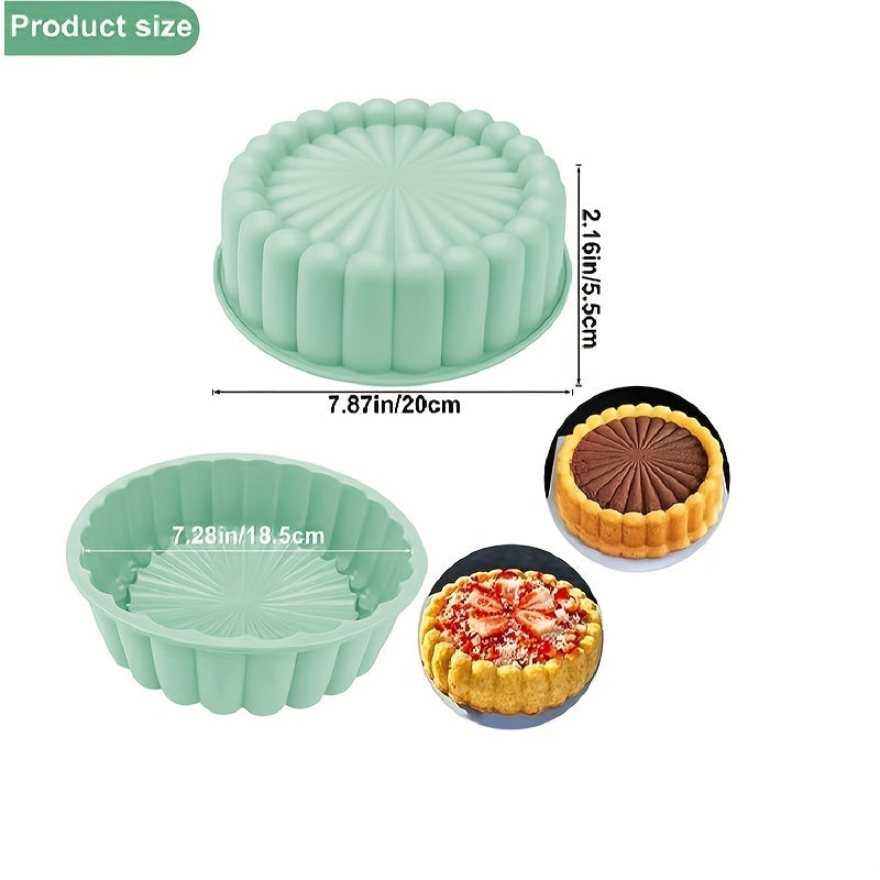 Silicone Cake Pan, Non Stick, 1 piece, 20.32 cm Circular Flower Cake Mold for Baking in the Kitchen