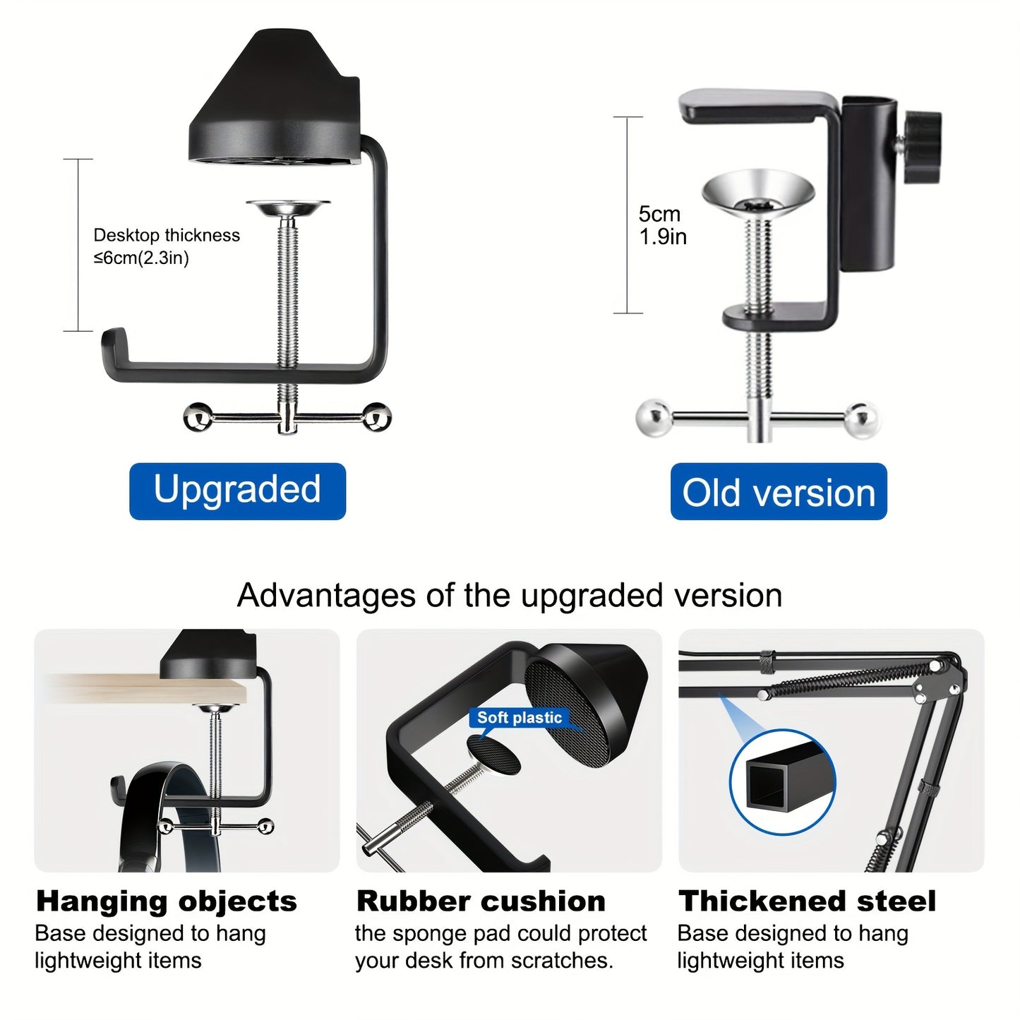 RODD AK-35 Premium Alloy Microphone Boom Arm - Desk Stand with XLR Connector for Blue Yeti, Snowball iCE, QuadCast & Elgato.