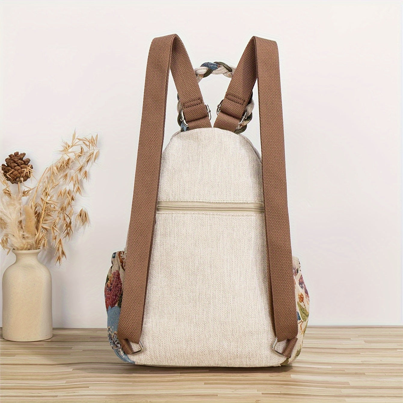 Bohemian-style backpack, versatile design - use as shoulder, chest, or single shoulder bag