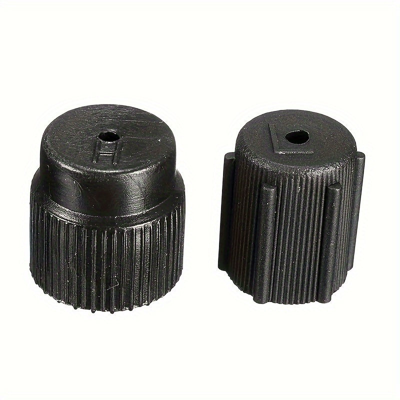 Keep your car's air conditioning system running smoothly with these R134a AC System Charging Port Caps. Made of durable ABS plastic, these caps are corrosion-resistant and come in both 13mm and 16mm sizes for the high and low sides of your AC system.