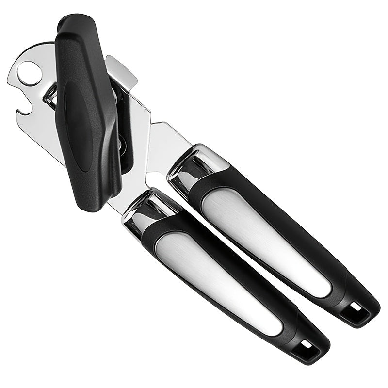 One piece stainless steel jar opener suitable for seniors and individuals with weak hands. This multifunctional manual can opener is ideal for home, kitchen, or restaurant use. A must-have kitchen accessory for all.