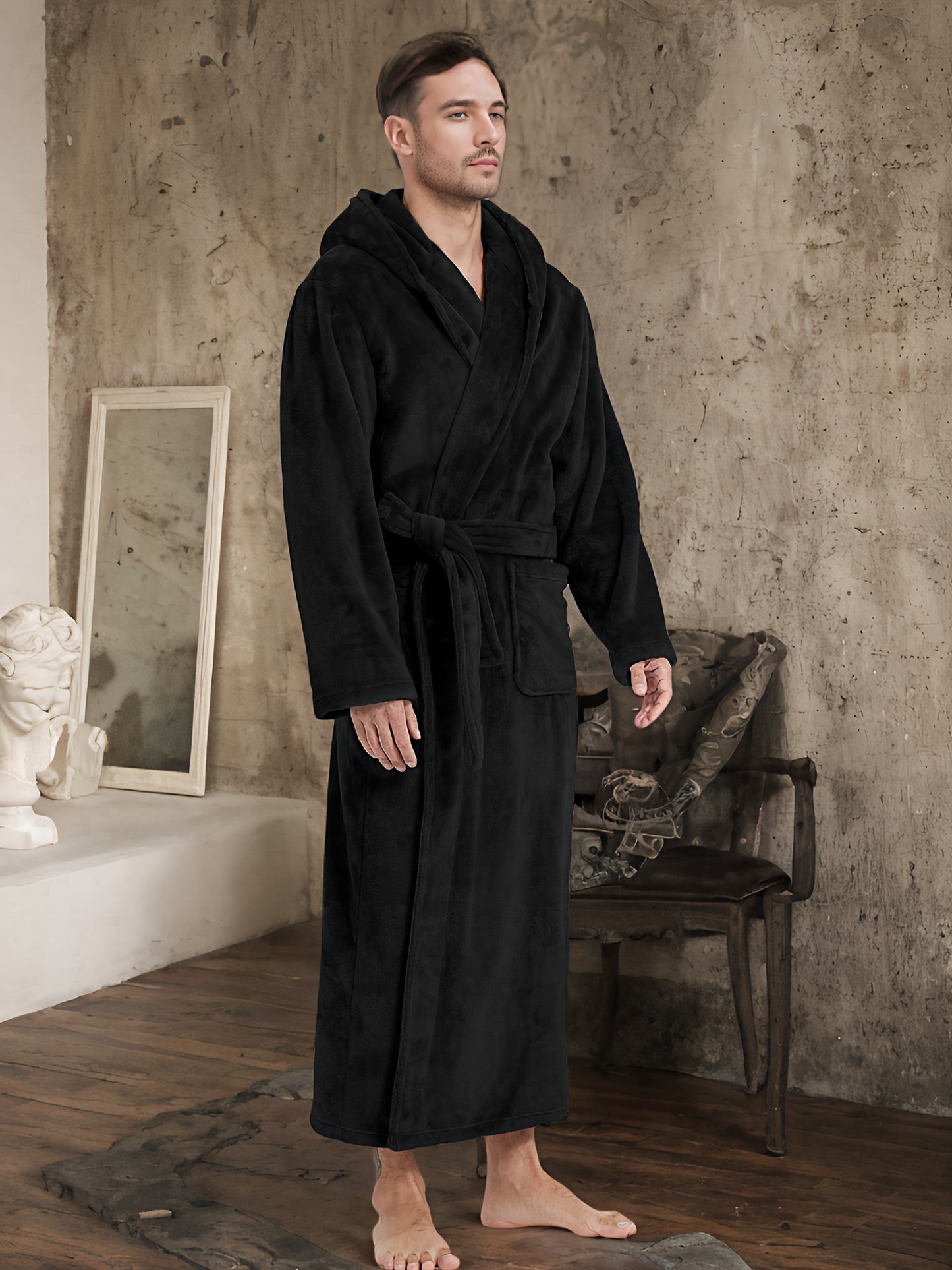 Warm, Couples' Flannel Robe - Cozy Loungewear for Fall/Winter