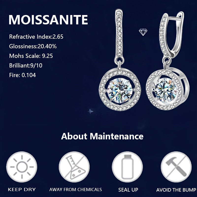 These Moissanite Smart Stud Earrings are crafted from 925 Sterling Silver and showcase a new fashion and elegant design. With a sense of luxury, these earrings are perfect for casual or classic occasions. They make a simple yet stunning gift for