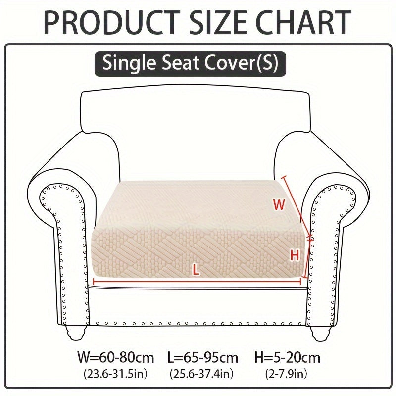 Modern polar fleece jacquard sofa slipcover with elastic band for a fitted look. Machine washable and pet-friendly. Fits sectional, armchair, loveseat, 3-seater, and 4-seater sofas. Includes armrest covers. Great Christmas gift idea.