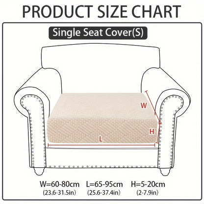 Modern polar fleece jacquard sofa slipcover with elastic band for a fitted look. Machine washable and pet-friendly. Fits sectional, armchair, loveseat, 3-seater, and 4-seater sofas. Includes armrest covers. Great Christmas gift idea.