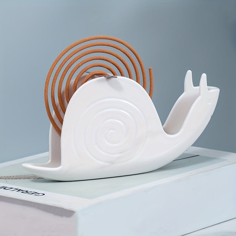 Unique whimsical snail-shaped incense holder made of fireproof and heat-resistant iron, perfect for home decor and spring celebrations. Easy to clean design ideal for St. Patrick's Day and Easter.