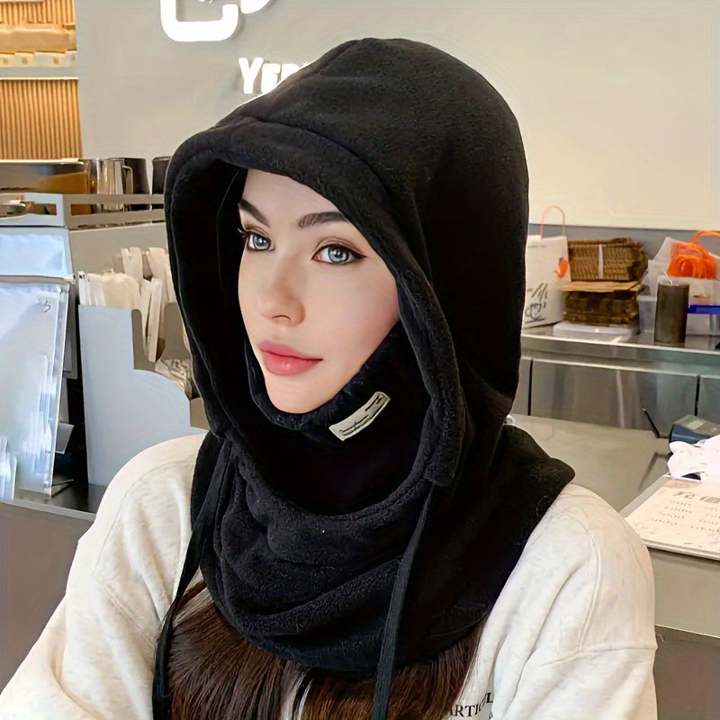 Stay warm and protected this winter with the Winter Fleece Balaclava. This windproof and cozy ski mask features a drawstring hood for outdoor activities and motorcycle riding.