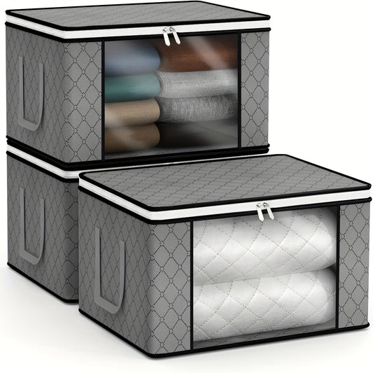 3/6 Large Collapsible Fabric Storage Boxes for Organized Spaces