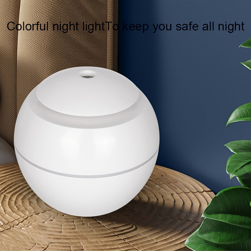 Quiet USB-powered cold mist humidifier and essential oil diffuser, ideal for bedroom, office, living room, and travel during winter and autumn. Portable and easy to clean.