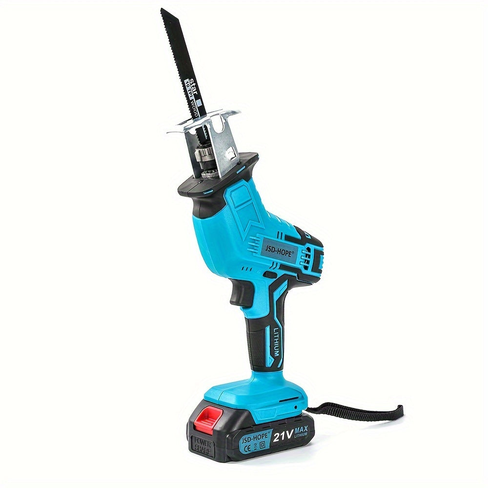 JSD-HOPE Rechargeable Electric Reciprocating Saw with Lithium Battery and European Plug.