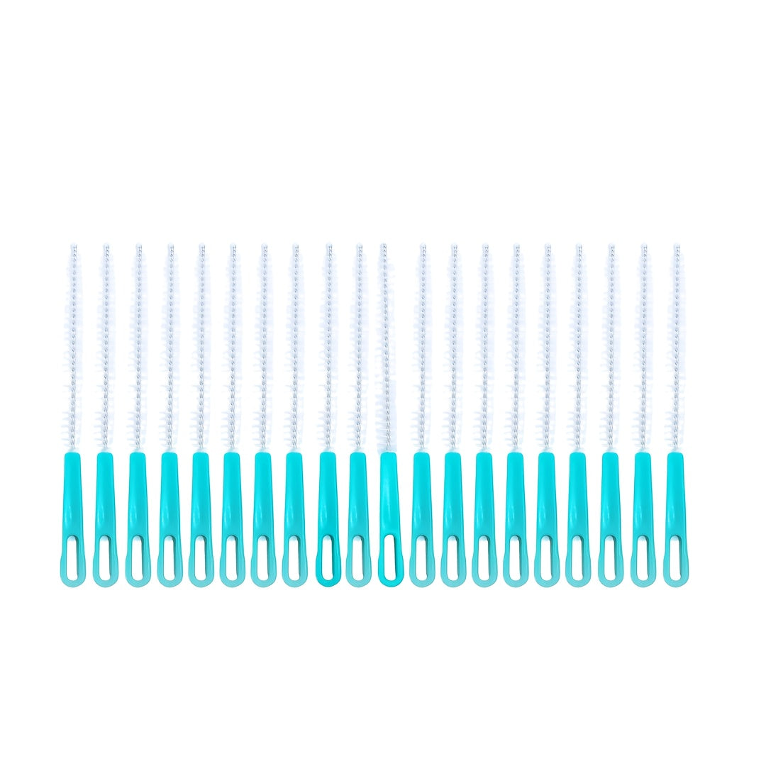 Versatile Vacuum Cleaner Brush Set with Tough Nylon Bristles & Stainless Steel Handle - Features Hanging Loop for Convenient Storage. Perfect for Cleaning Children's Bottles, Sippy Cups, Kitchen Appliances, and Small Areas. Includes 12/20pcs for Cleaning