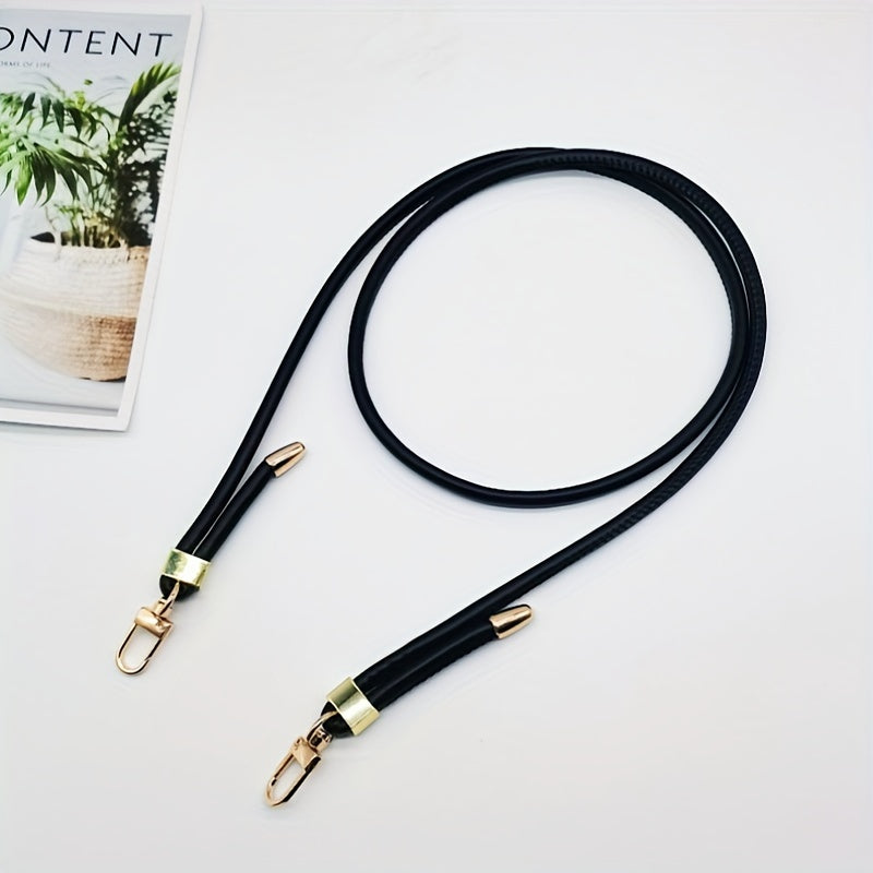 Stylish Faux Leather Shoulder Strap with Adjustable Length - Customize with Round Rope, Ideal for Handbags & Phone Cases