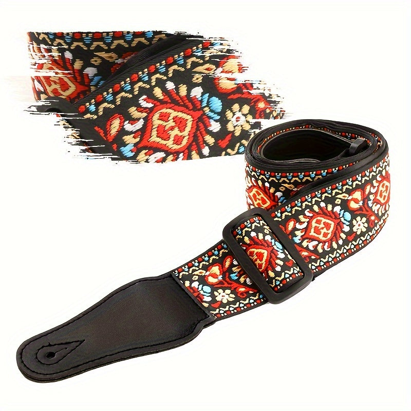 1 unique national style embroidered guitar strap adds authenticity to your music.