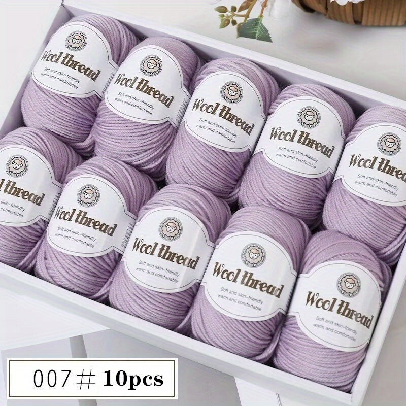 10pcs of Australian Wool Yarn [Approx. 500G/10 Balls Per Pack], Ideal for Crocheting Sweaters, Coats, Vests, Scarves, Hats, and DIY Knitwear, Soft, Warm, and Easy to Knit.