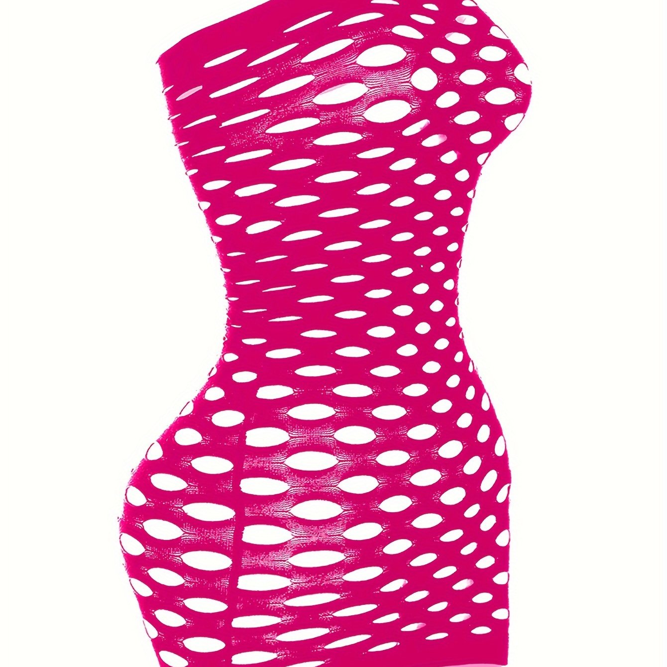 Sexy fishnet dress with cutouts, tube bodycon babydoll lingerie - bodystocking.