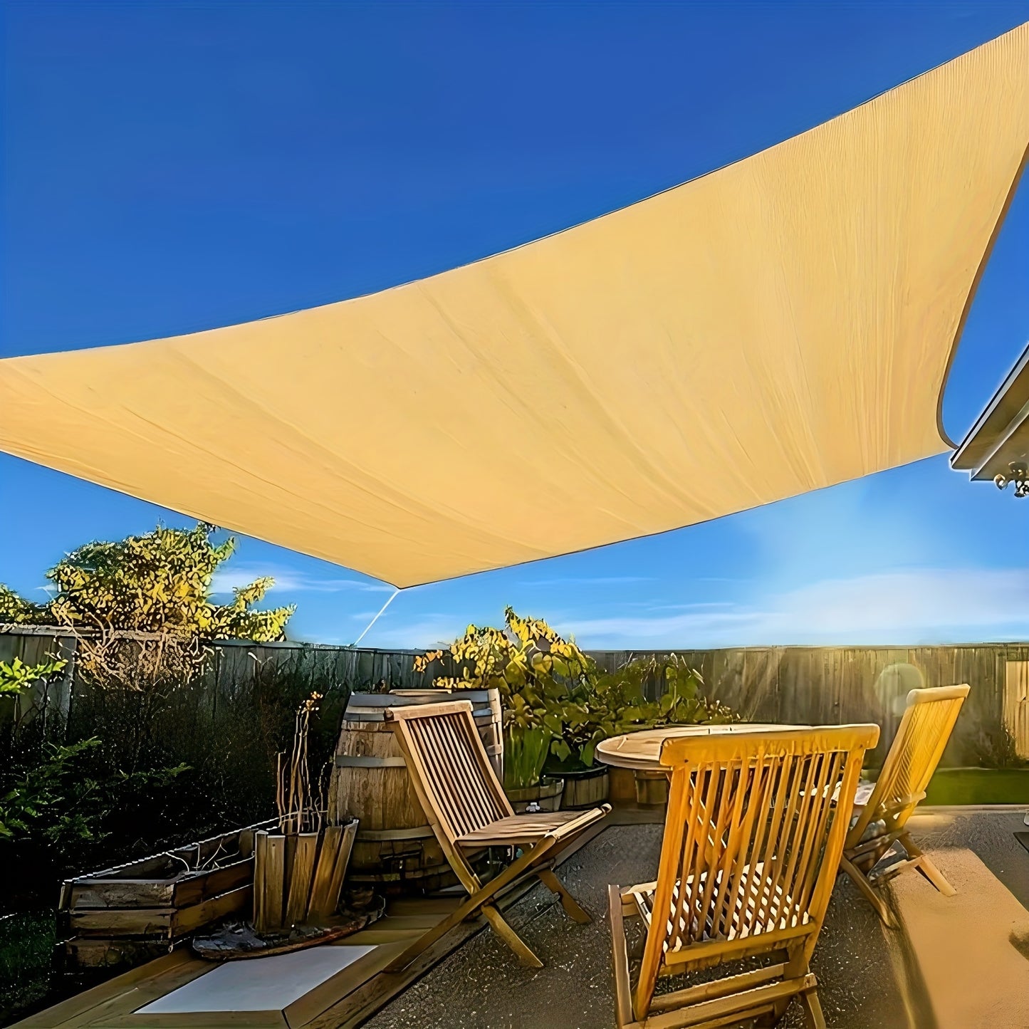 Waterproof sunshade awning with installation kit for patio and garden furniture, balcony privacy screen, and railing protection for apartments and gardens.