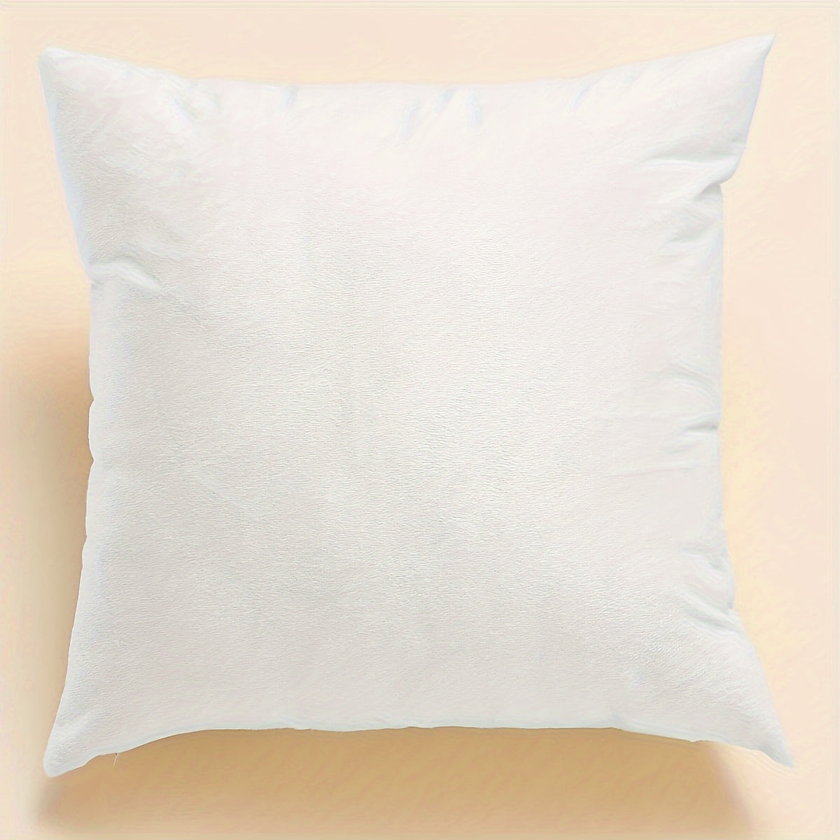 1 White short plush throw pillowcase for home decor (pillow core not included)