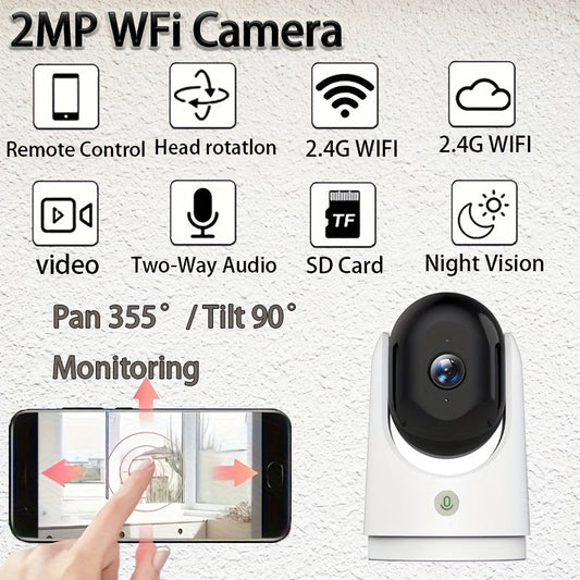 Uy xavfsizligingizni Motion Detective Smart WiFi kamerasi bilan yangilang. Xususiyatlariga 1080P HD rezolyutsiya, ikki tomonlama audio, tungi ko‘rish, USB quvvat manbai va planshetlar va smartfonlar bilan moslik kiradi.