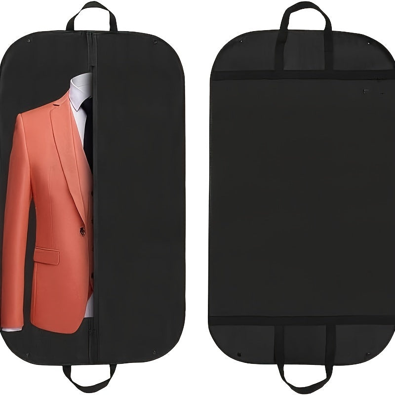 Non-Woven Breathable Garment Bag with Zipper Closure, Portable Handle - Ideal for Suits, Shirts, Jackets, Dresses - Keeps Clothes Dust-Free and Organized