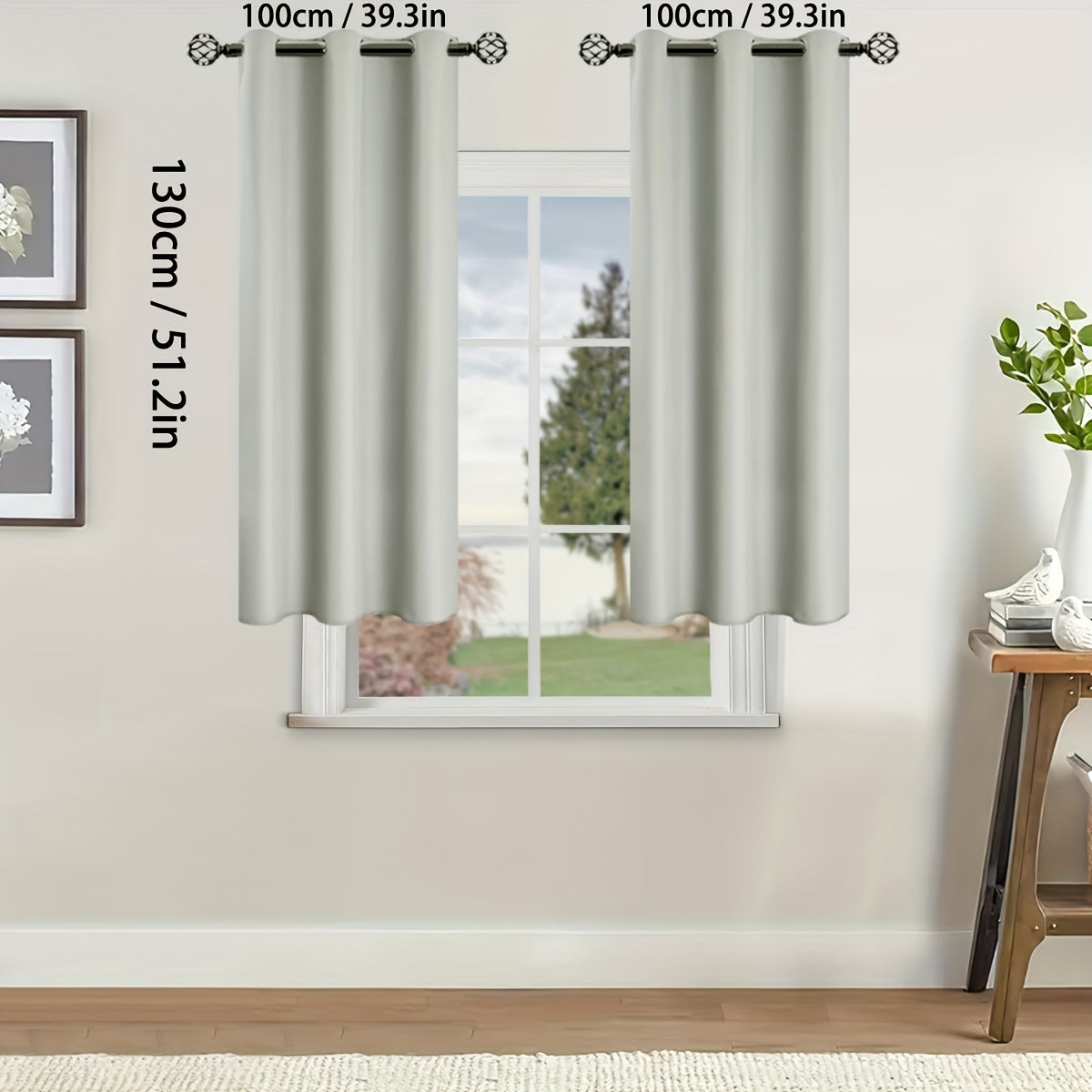 Two-Pack of Modern Blackout Curtain Panels: Keep out the sun with these thermal insulated curtains featuring a twill weave, grommet top design. Made of 100% polyester, these un-corded panels are perfect for the living room, bedroom, or any other room in